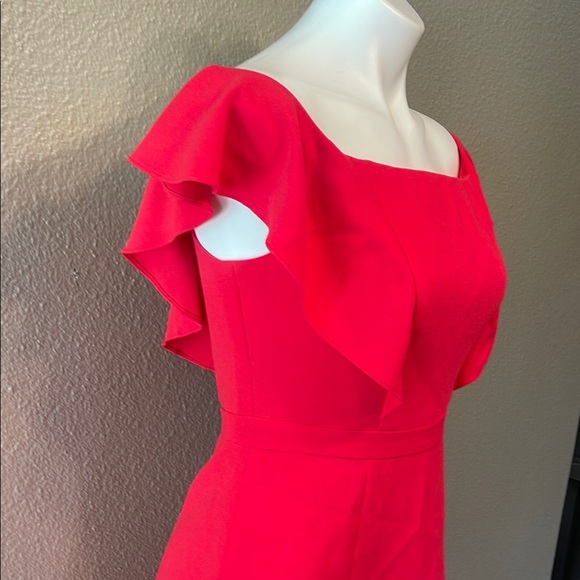 BCBGMaxAzria Vibrant Red Ruffle Mini Dress - Picture 6 of 15